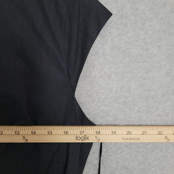 Ann Taylor Womens Tropical Wool Belted Notched Collar Dress Size 10 Charcoal NWT - Picture 9 of 12